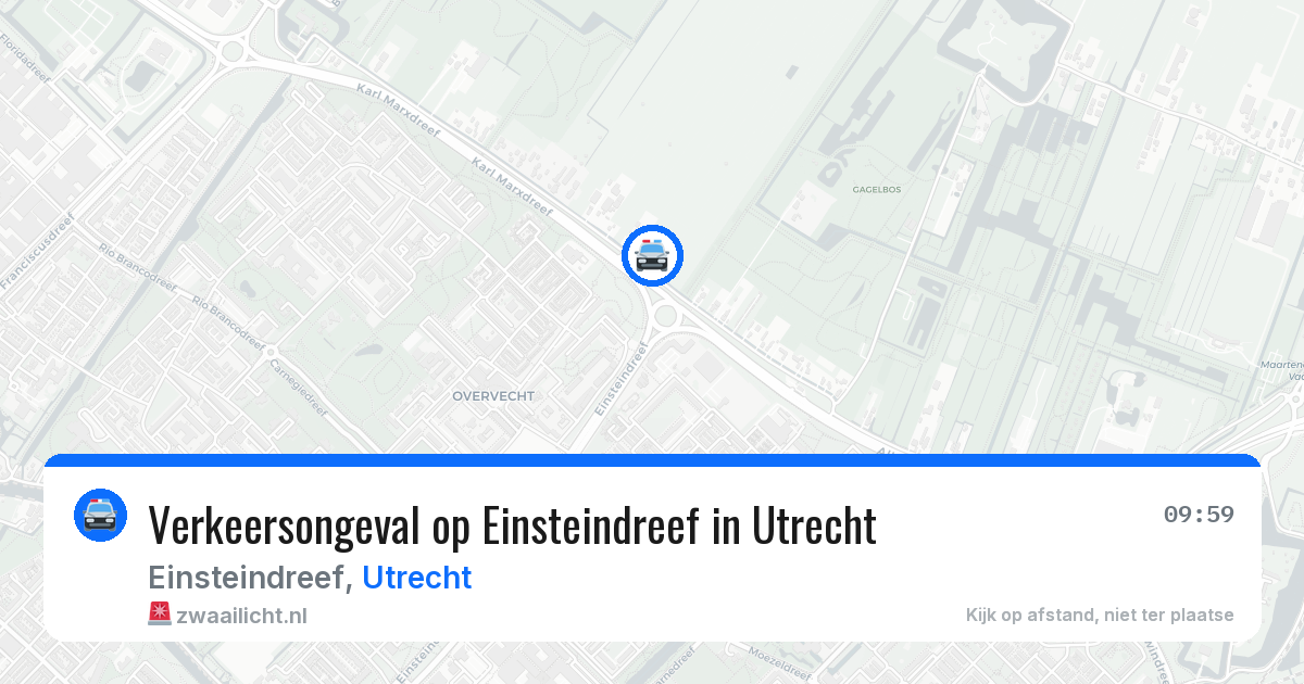 Verkeersongeval op Einsteindreef in Utrecht — 22 mrt 2026