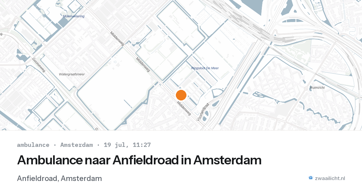 Ambulance naar Anfieldroad in Amsterdam — 19 jul 2026