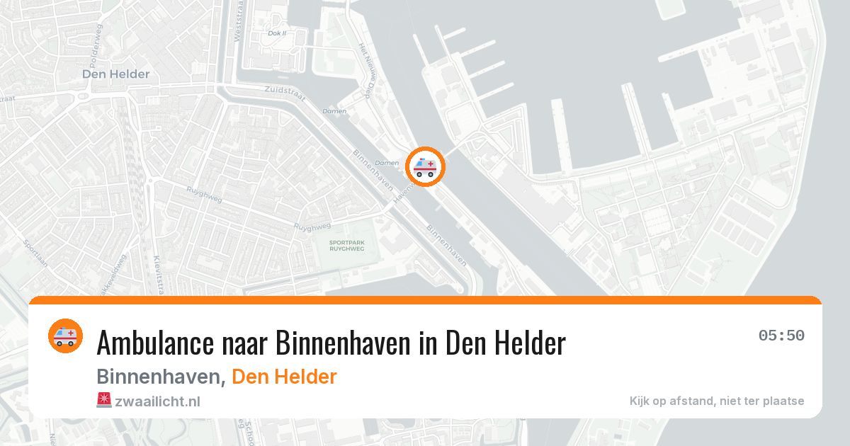 Ambulance naar Binnenhaven in Den Helder — 19 mei 2026
