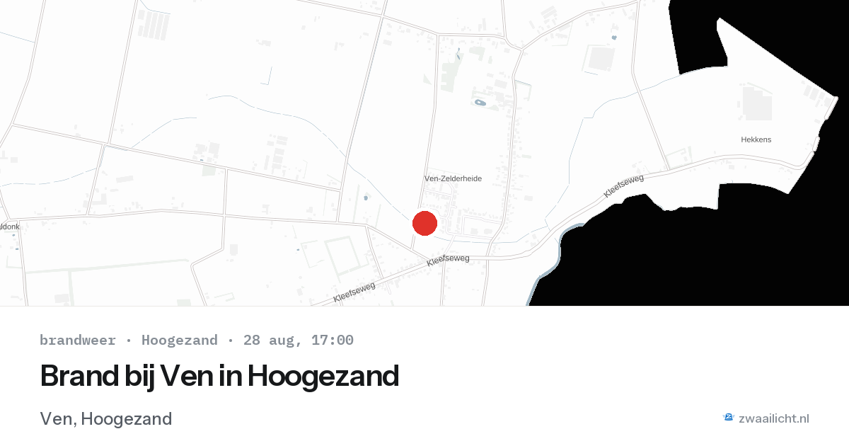 Brand bij Ven in Hoogezand — 28 aug 2026