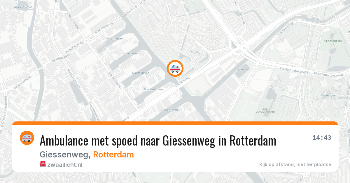 Ambulance met spoed naar Giessenweg in Rotterdam — 2 jun 2026