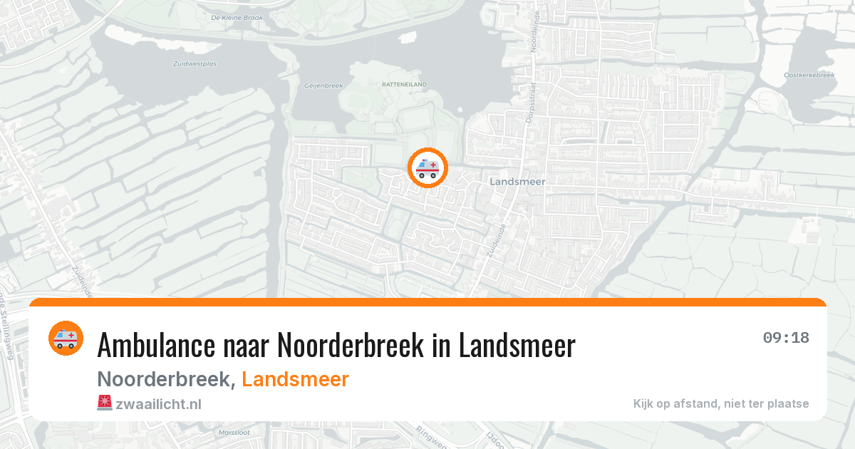 Ambulance naar Noorderbreek in Landsmeer — 6 apr 2026