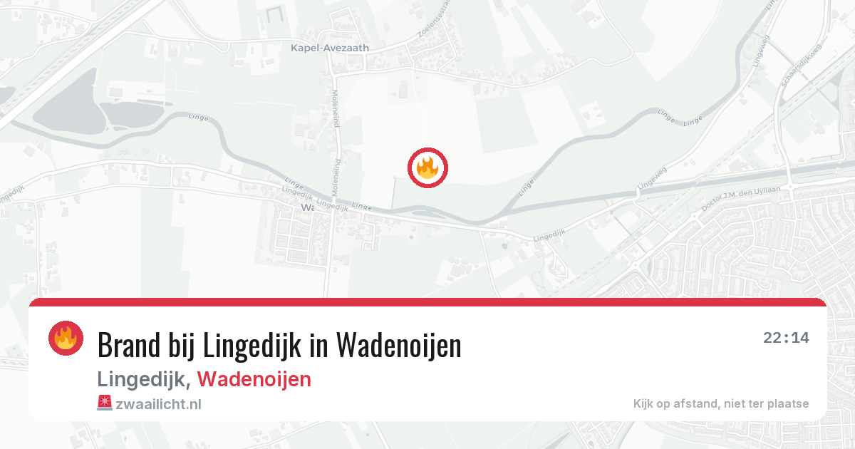 Brand bij Lingedijk in Wadenoijen — 10 jun 2026