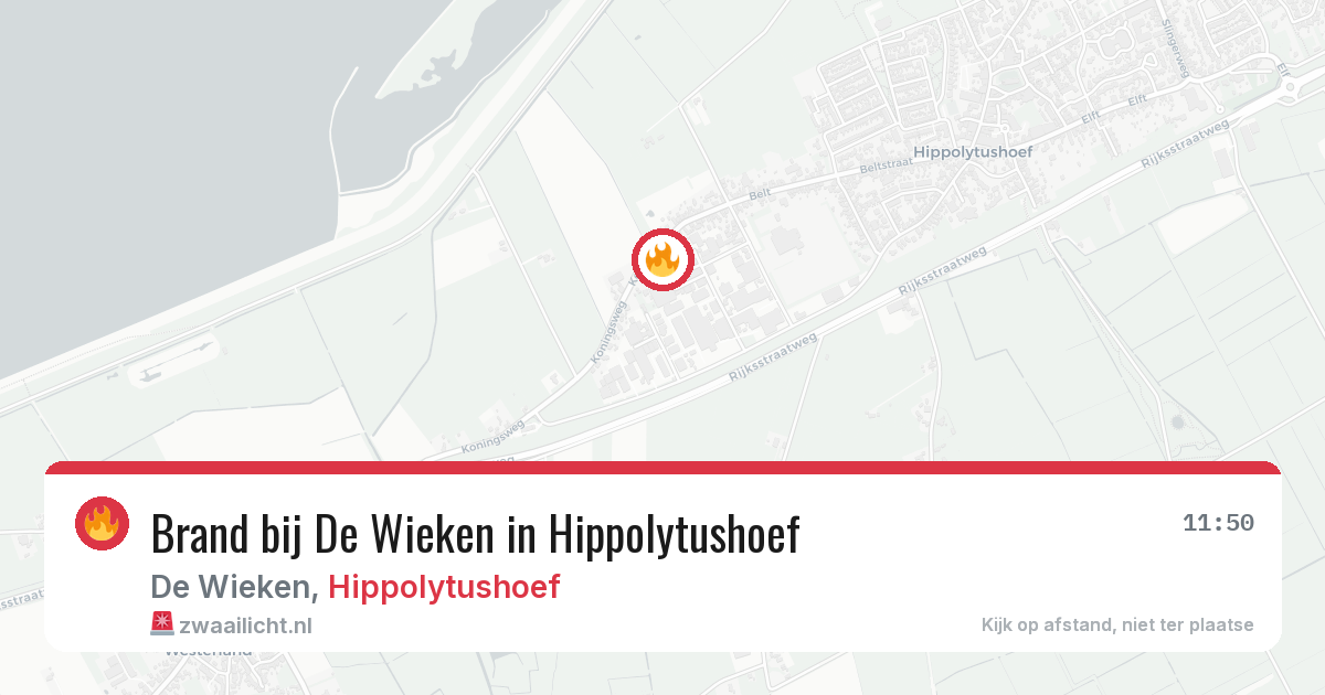 Brand bij De Wieken in Hippolytushoef — 16 mei 2026