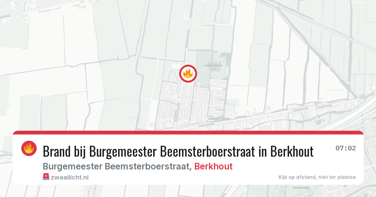 Brand bij Burgemeester Beemsterboerstraat in Berkhout — 30 jun 2026