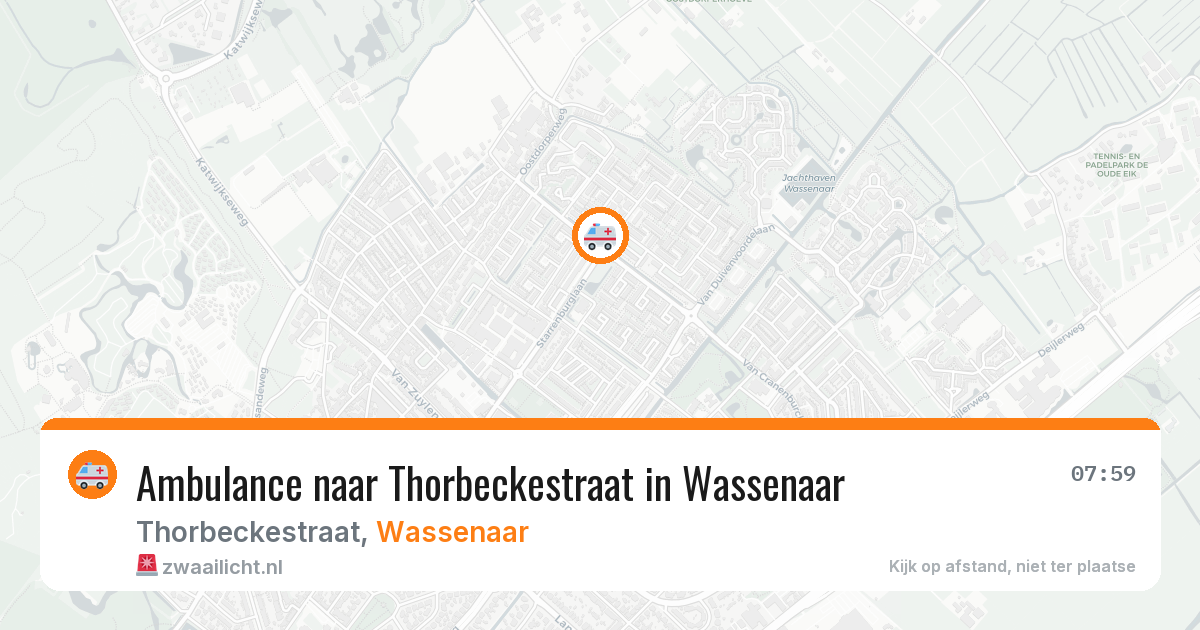 Ambulance naar Thorbeckestraat in Wassenaar — 30 mei 2026