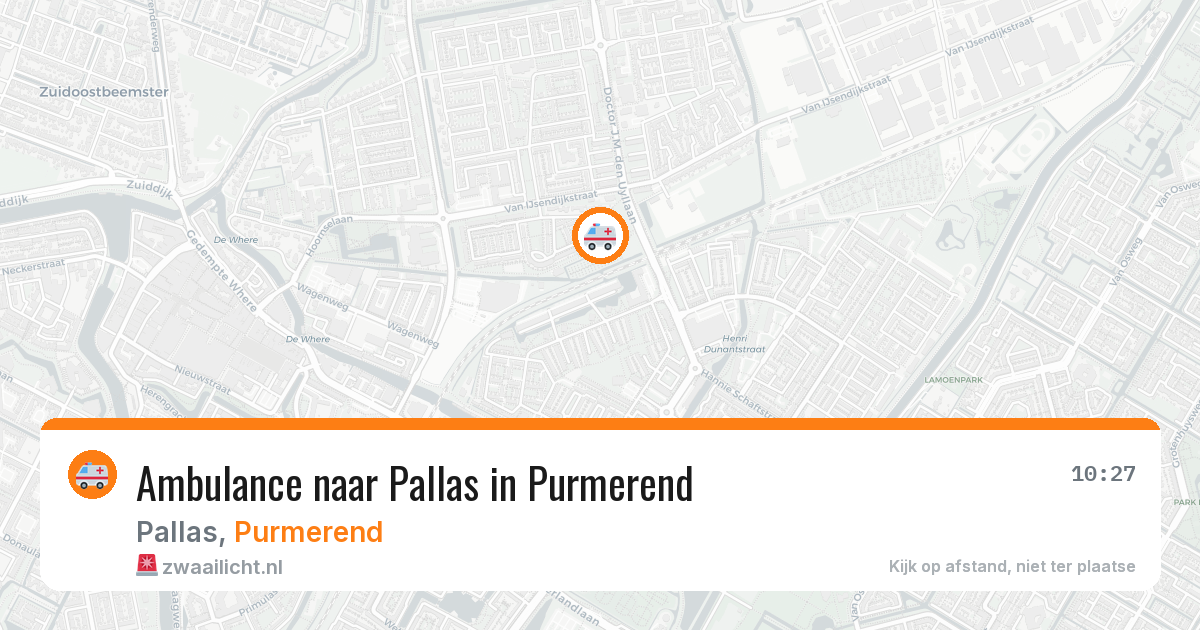 Ambulance naar Pallas in Purmerend — 27 jul 2026