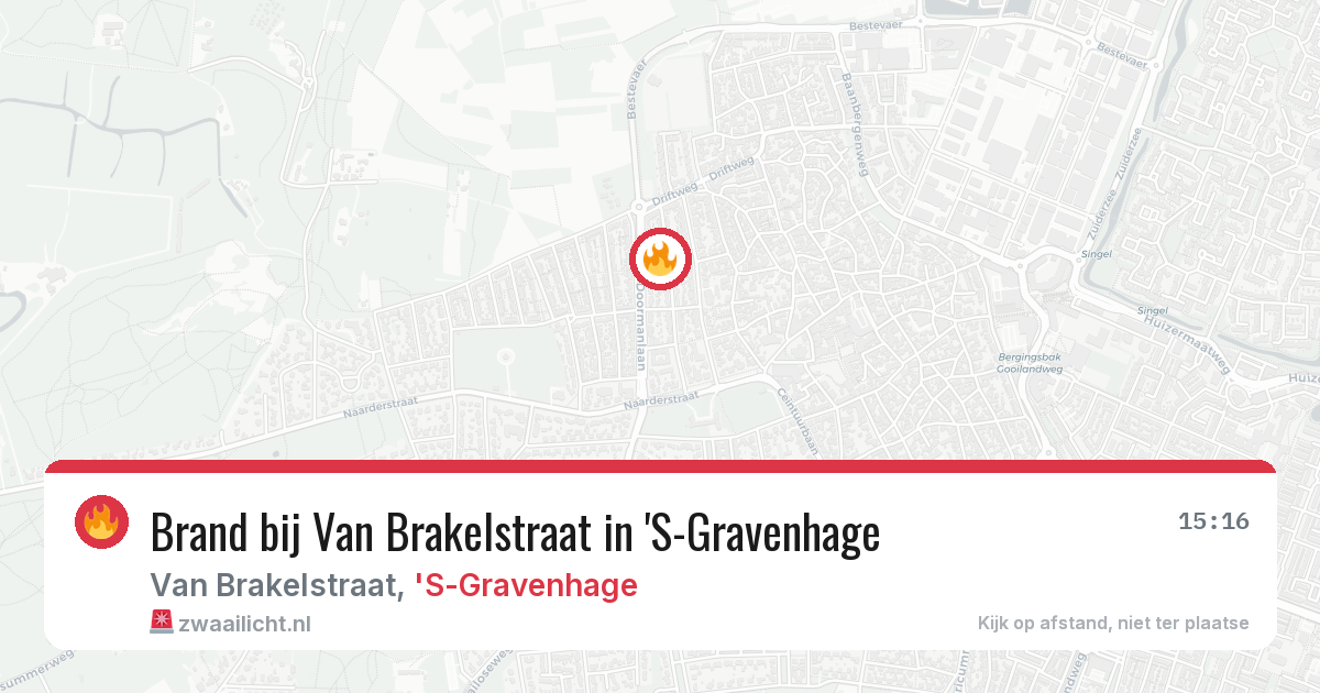 Brand bij Van Brakelstraat in 'S-Gravenhage — 22 mrt 2026