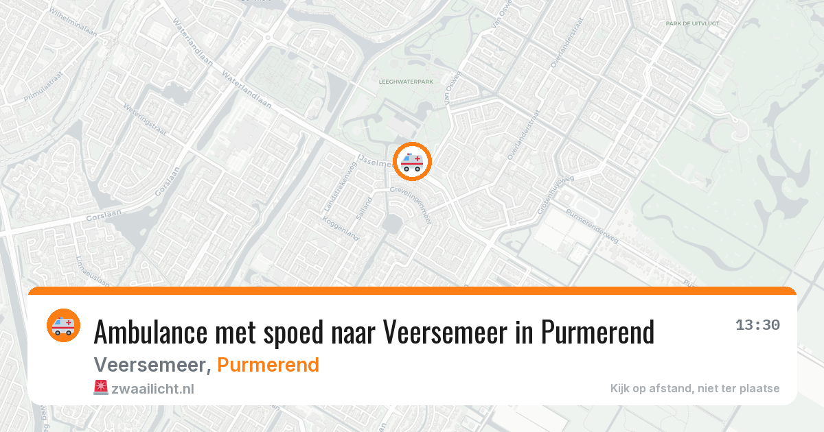Ambulance met spoed naar Veersemeer in Purmerend — 12 jun 2026