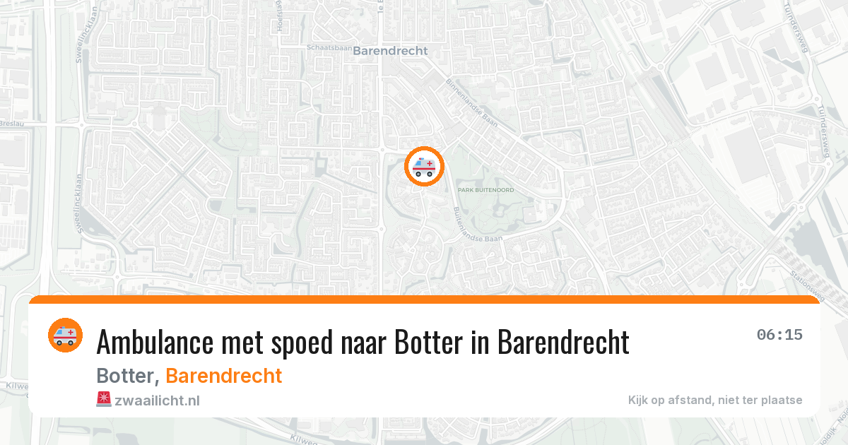 Ambulance met spoed naar Botter in Barendrecht — 20 jun 2026