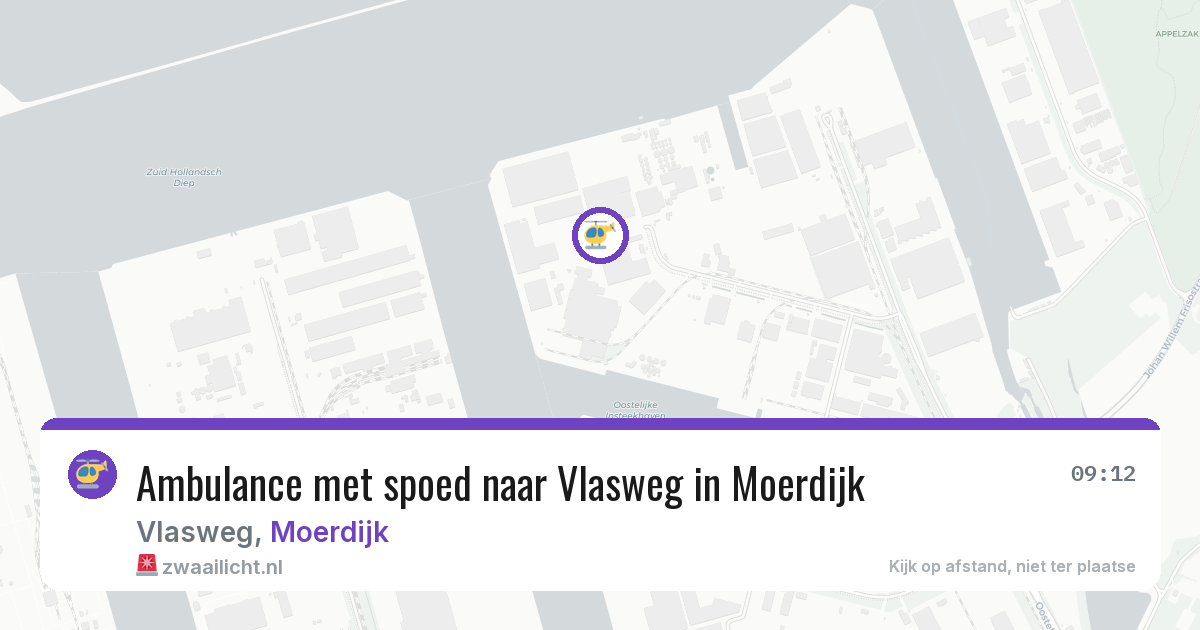 Ambulance met spoed naar Vlasweg in Moerdijk — 7 jul 2026