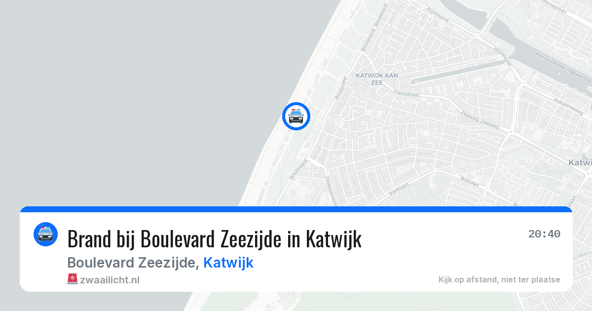 Brand bij Boulevard Zeezijde in Katwijk — 27 jun 2026