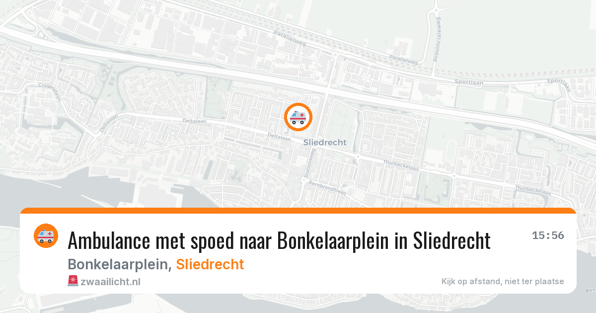 Ambulance met spoed naar Bonkelaarplein in Sliedrecht — 22 jun 2026