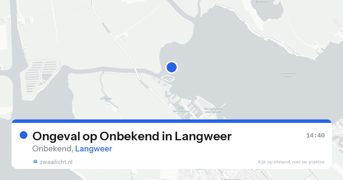 Ongeval op Onbekend in Langweer — 16 aug 2026