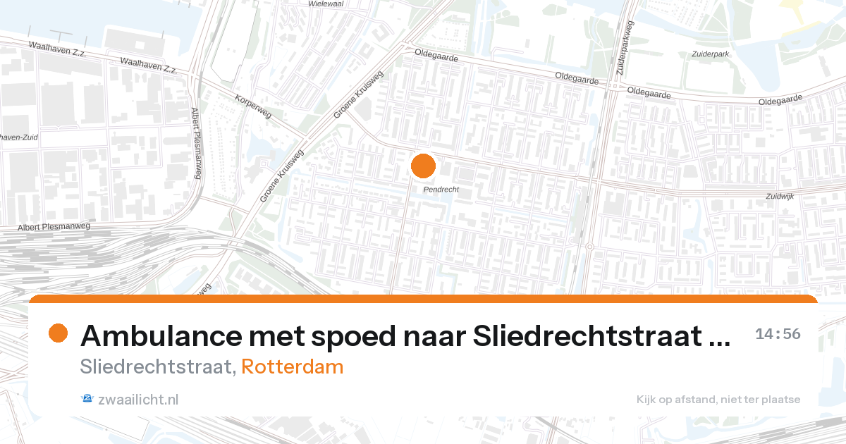 Ambulance met spoed naar Sliedrechtstraat in Rotterdam — 27 aug 2026
