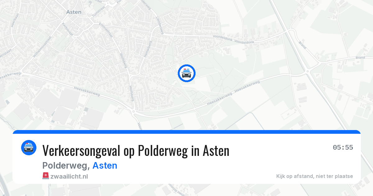 Verkeersongeval op Polderweg in Asten — 14 apr 2026
