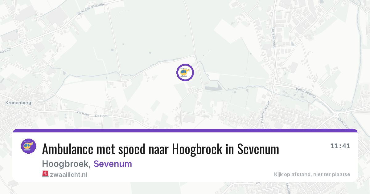 Ambulance met spoed naar Hoogbroek in Sevenum — 19 mei 2026