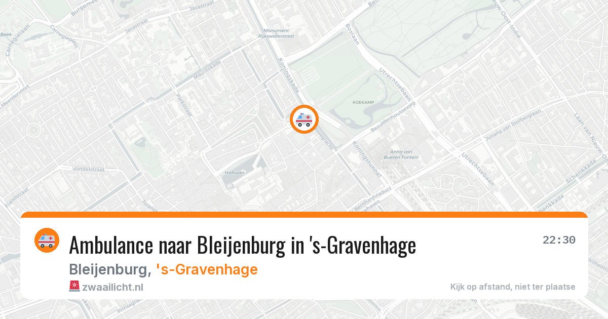 Ambulance naar Bleijenburg in 's-Gravenhage — 22 mrt 2026