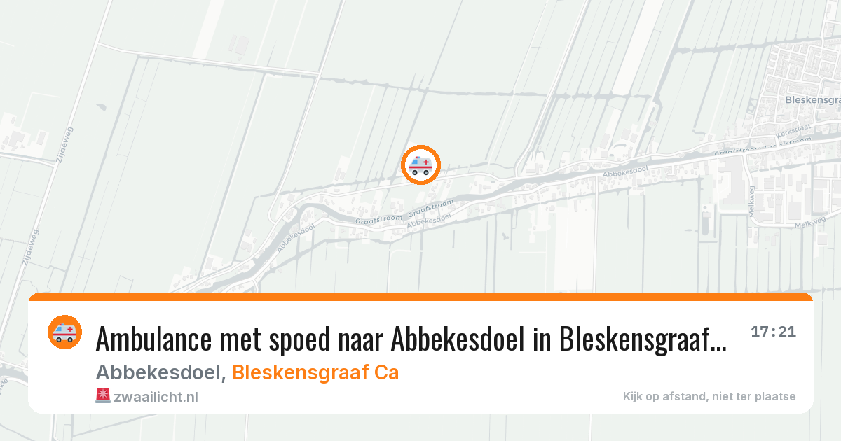 Ambulance met spoed naar Abbekesdoel in Bleskensgraaf Ca — 27 mei 2026