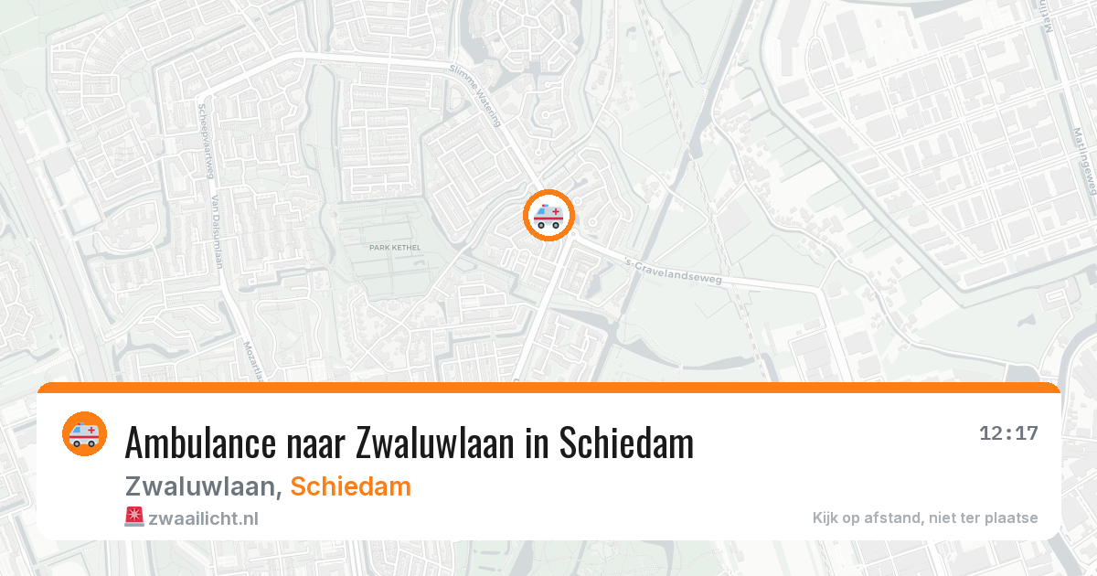 Ambulance naar Zwaluwlaan in Schiedam — 10 mei 2026