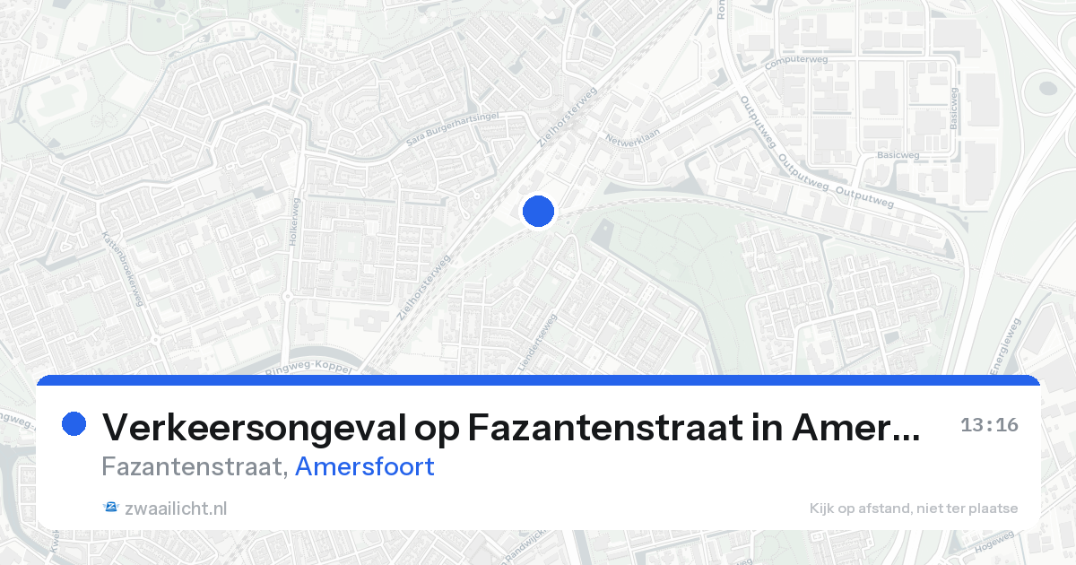 Verkeersongeval op Fazantenstraat in Amersfoort — 19 aug 2026