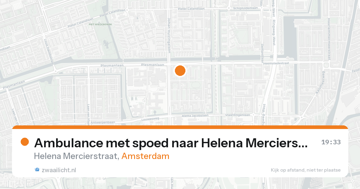 Ambulance met spoed naar Helena Mercierstraat in Amsterdam — 31 jan 2026