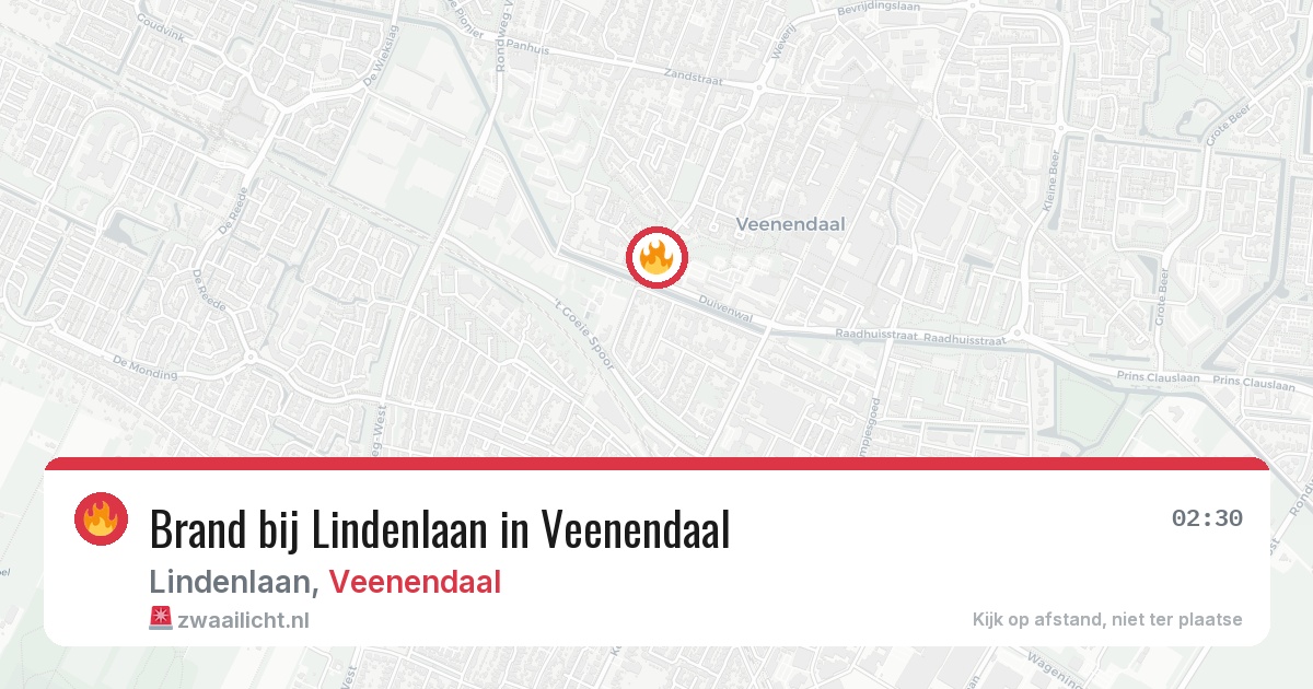 Brand bij Lindenlaan in Veenendaal — 24 jun 2026