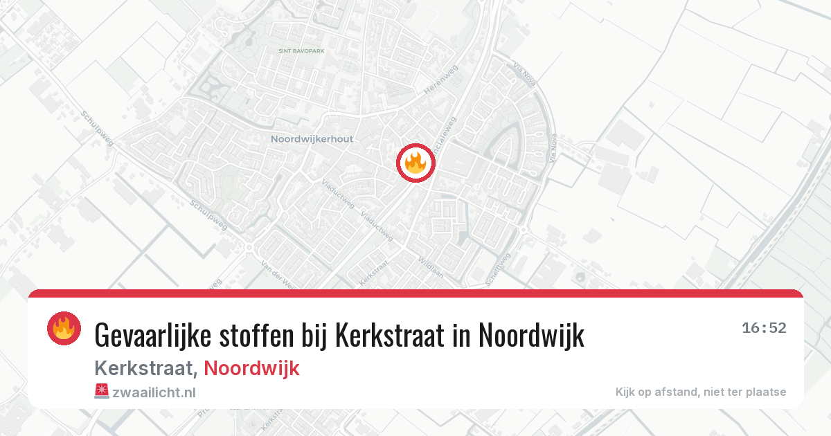 Gevaarlijke stoffen bij Kerkstraat in Noordwijk — 14 mei 2026