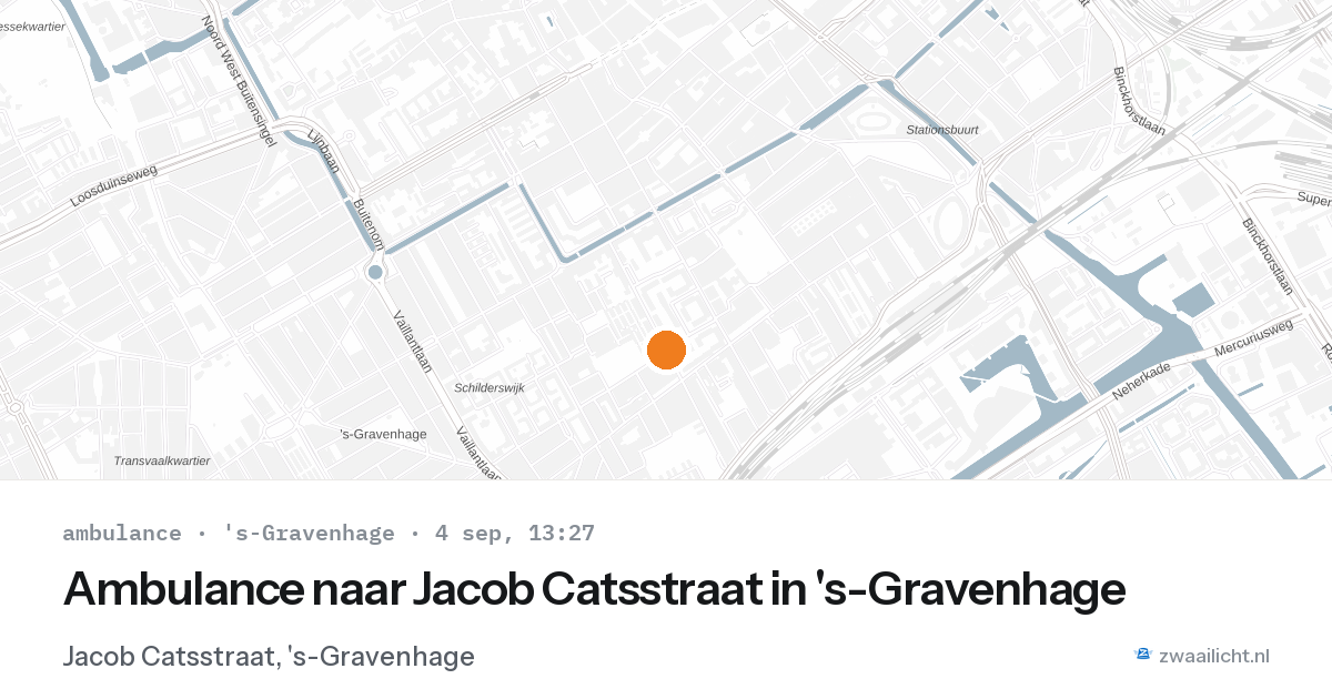 Ambulance naar Jacob Catsstraat in 's-Gravenhage — 4 sep 2026