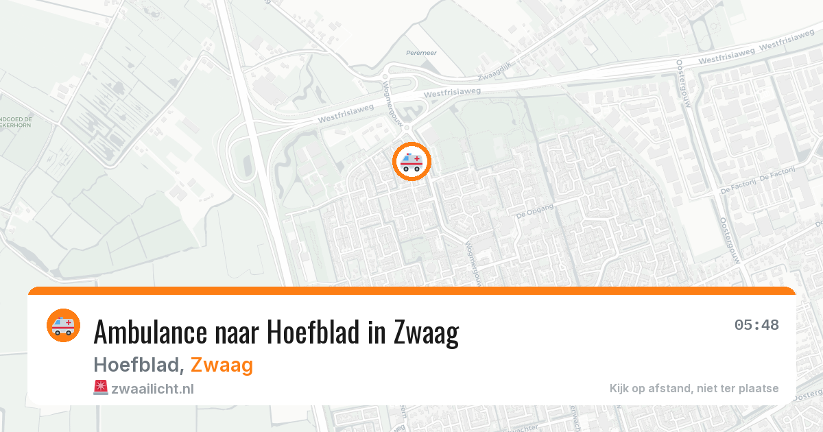 Ambulance naar Hoefblad in Zwaag — 27 jun 2026
