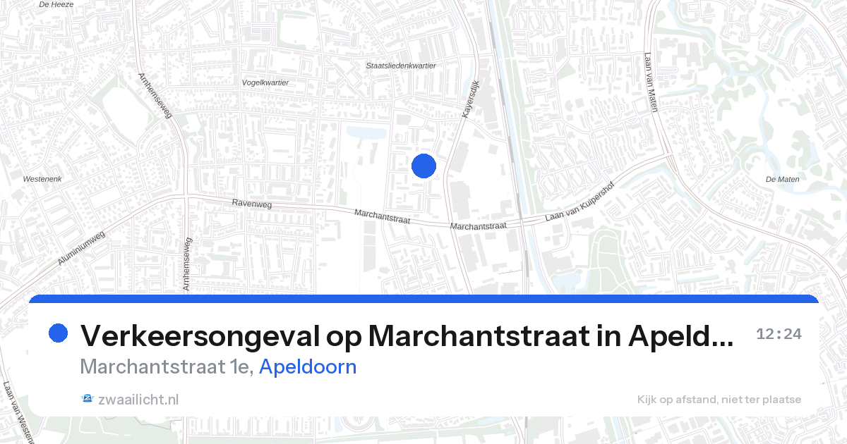 Verkeersongeval op Marchantstraat in Apeldoorn — 21 aug 2026