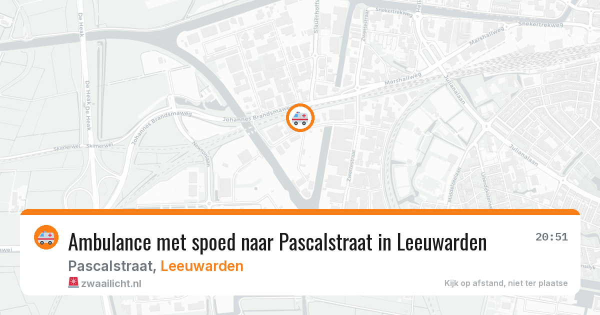 Ambulance met spoed naar Pascalstraat in Leeuwarden — 22 apr 2026