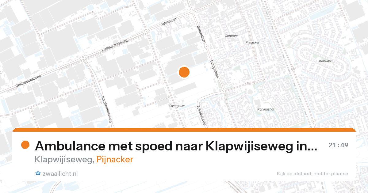 Ambulance met spoed naar Klapwijiseweg in Pijnacker — 7 jul 2026