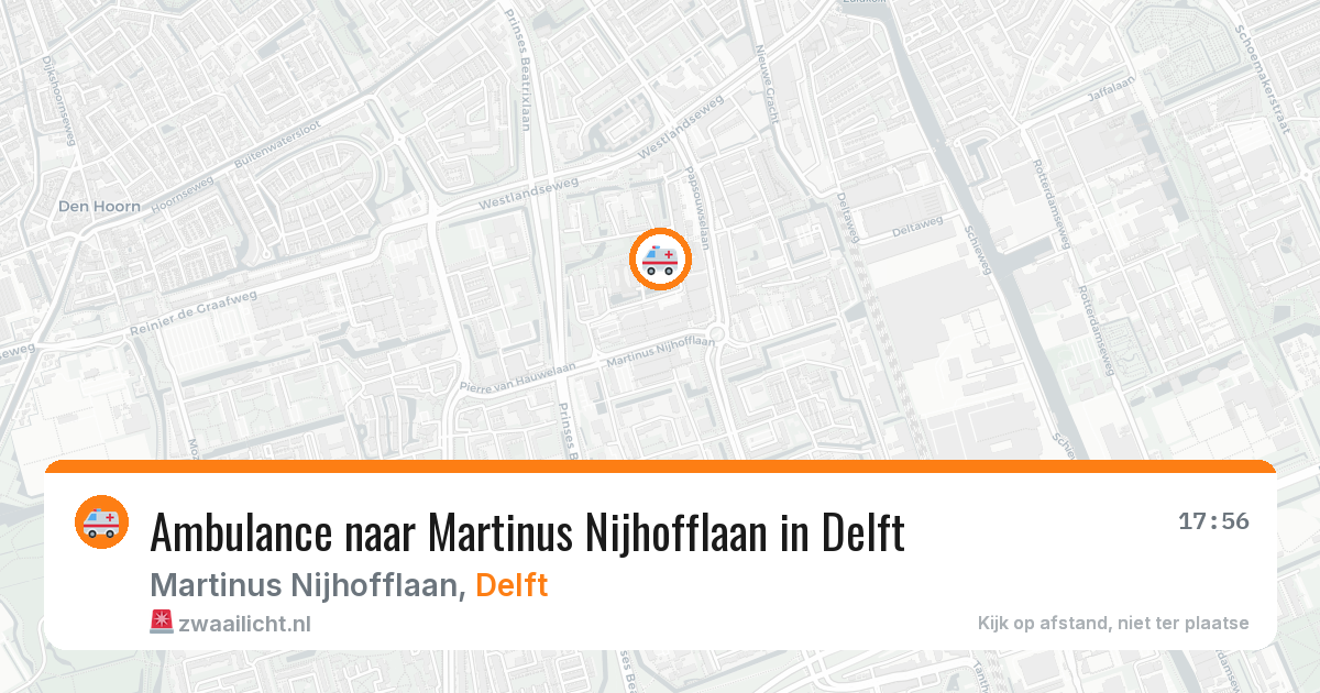 Ambulance naar Martinus Nijhofflaan in Delft — 10 aug 2026
