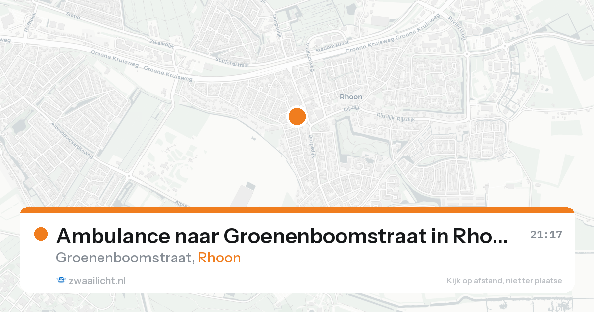 Ambulance naar Groenenboomstraat in Rhoon — 24 aug 2026