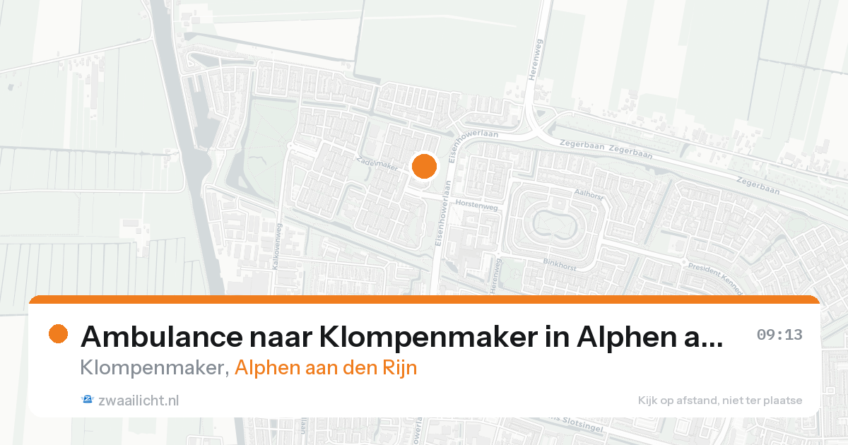 Ambulance naar Klompenmaker in Alphen aan den Rijn — 21 aug 2026