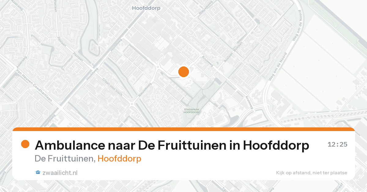 Ambulance naar De Fruittuinen in Hoofddorp — 19 mei 2026