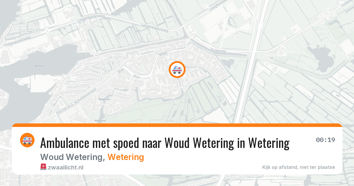 Ambulance met spoed naar Woud Wetering in Wetering — 16 jul 2026