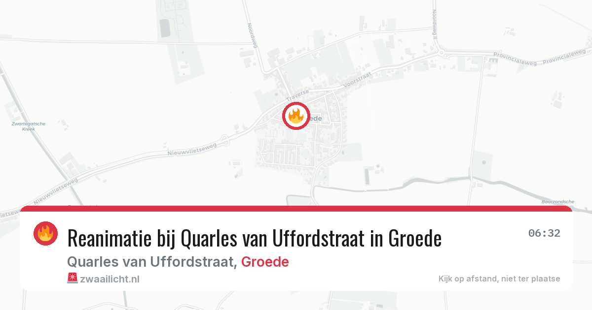 Reanimatie bij Quarles van Uffordstraat in Groede — 6 mrt 2026
