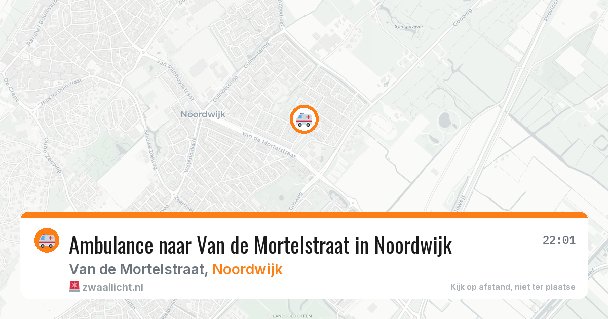 Ambulance naar Van de Mortelstraat in Noordwijk — 10 apr 2026