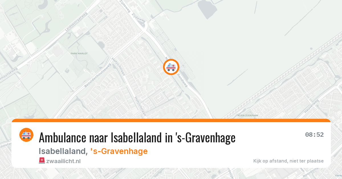 Ambulance naar Isabellaland in 's-Gravenhage — 12 aug 2026