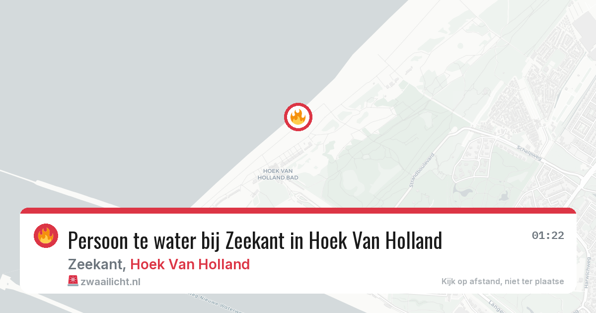 Persoon te water bij Zeekant in Hoek Van Holland — 24 jun 2026
