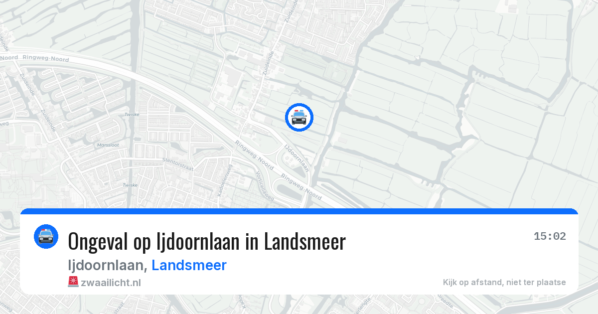 Ongeval op Ijdoornlaan in Landsmeer — 25 mei 2026