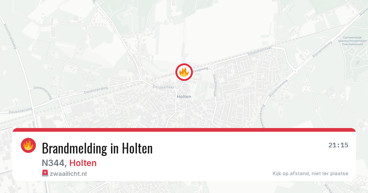 Brandmelding in Holten — 25 jul 2026