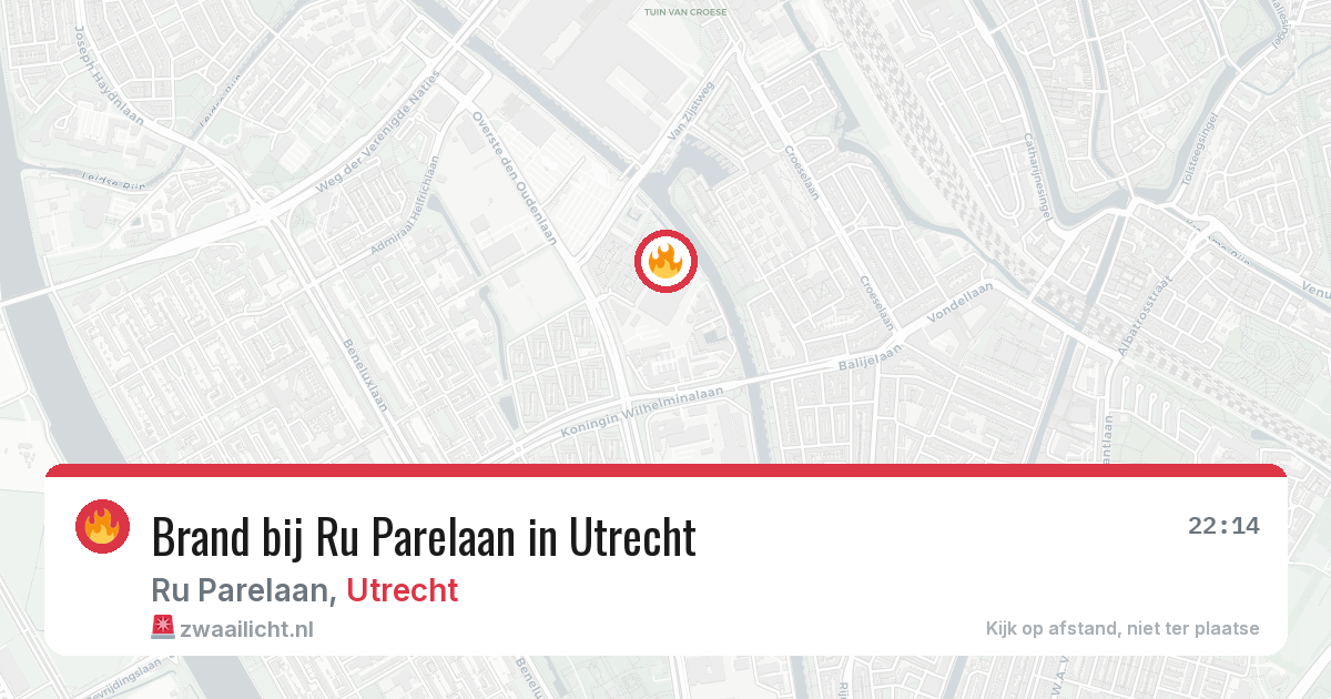 Brand bij Ru Parelaan in Utrecht — 5 mrt 2026