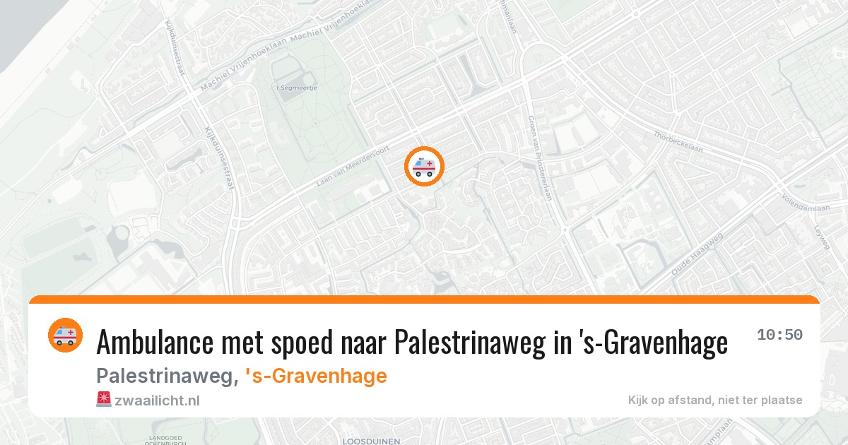 Ambulance met spoed naar Palestrinaweg in 's-Gravenhage — 18 apr 2026