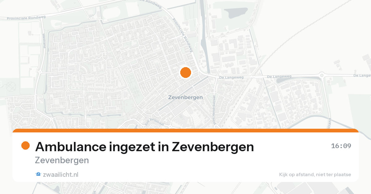 Ambulance ingezet in Zevenbergen — 10 jun 2026