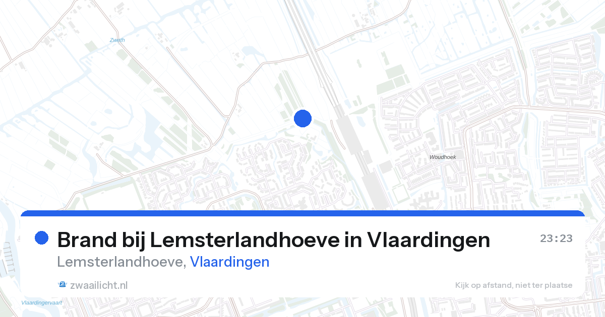 Brand bij Lemsterlandhoeve in Vlaardingen — 16 mrt 2026