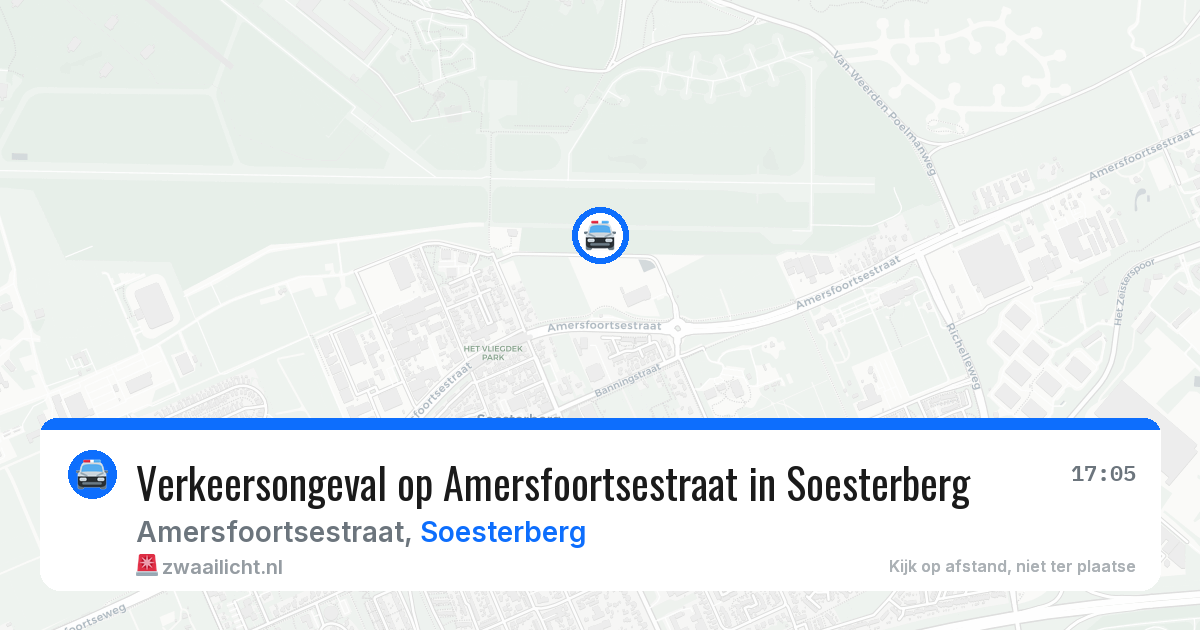 Verkeersongeval op Amersfoortsestraat in Soesterberg — 7 mei 2026