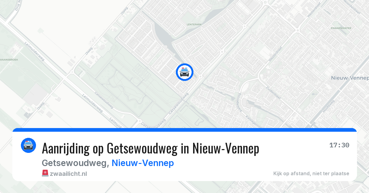 Aanrijding op Getsewoudweg in Nieuw-Vennep — 15 apr 2026